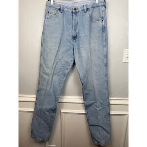 Wrangler Men’s 38x36 Light Wash Jeans 100% Cotton Cowboy Cut Western Workwear
